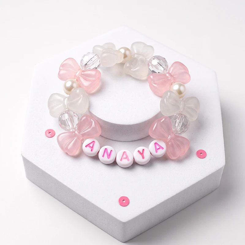 Customize Bow Design Baby Bracelet (1 to 5 Years) 