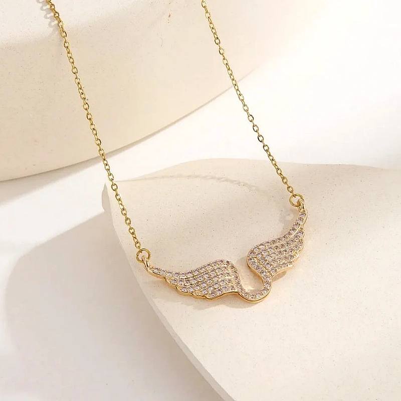Diamond Swan Gold necklace 