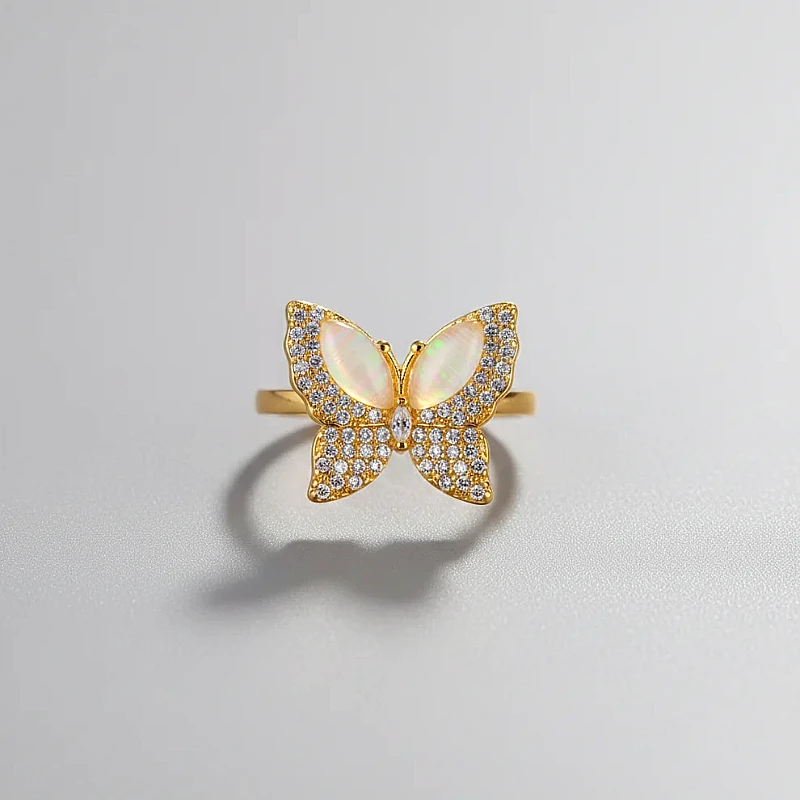Elegant Diamonds Butterfly - Ring