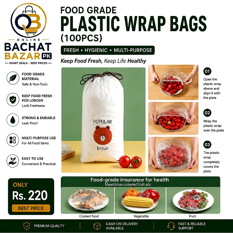 Food-Grade Elastic Plastic Wrap Bags for Food Stor - Product Image