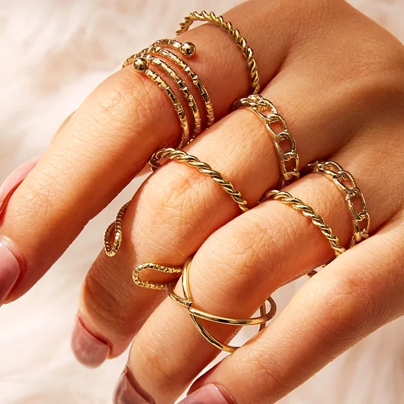 Gold Stackable Ring Set   