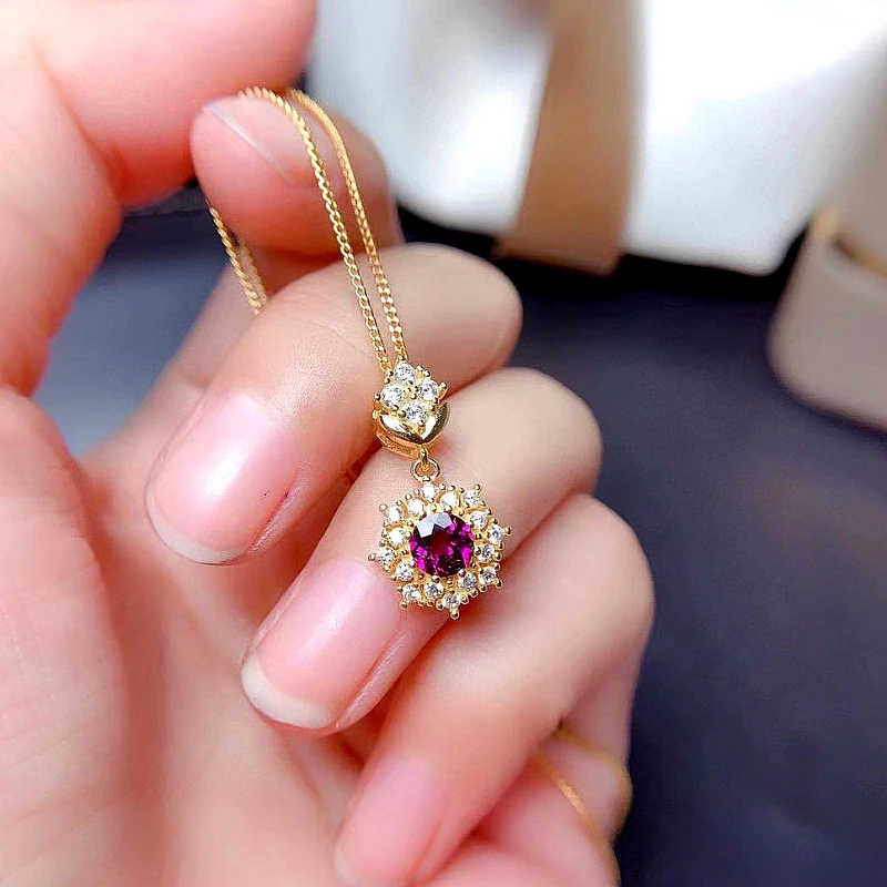 Gold-Tone Ruby Red Crystal Floral Halo Jewelry Set