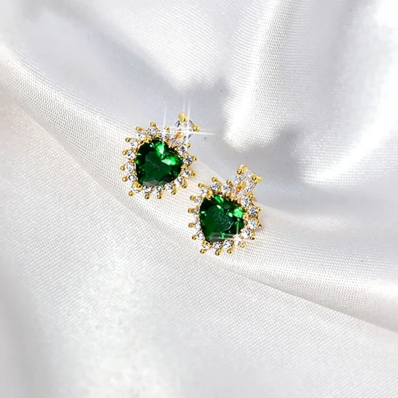 Green Heart Jewelry Set