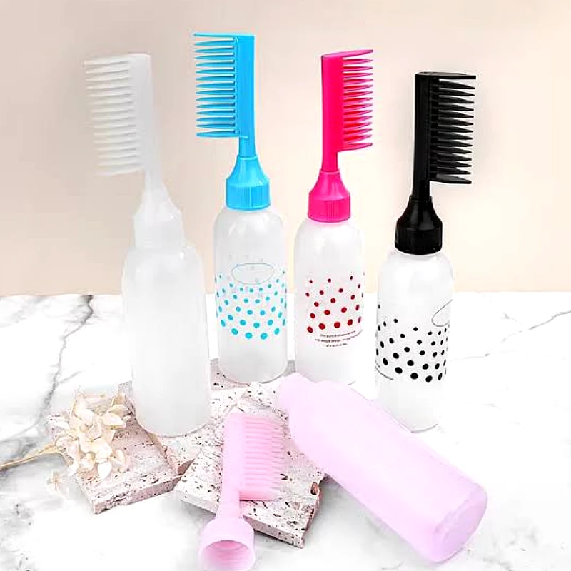 Hair Oil Applicator Comb Bottle Design 2