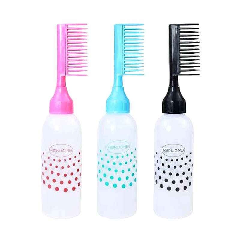 Hair Oil Applicator Comb Bottle Design 2