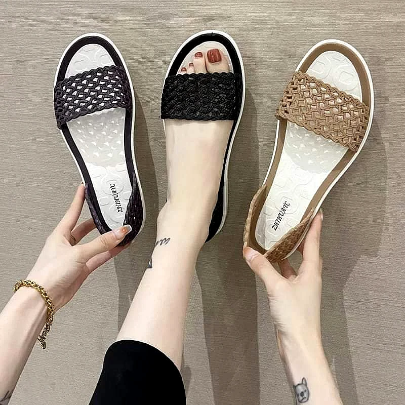 Korean Rubber Chic Net Comfort Sandals
