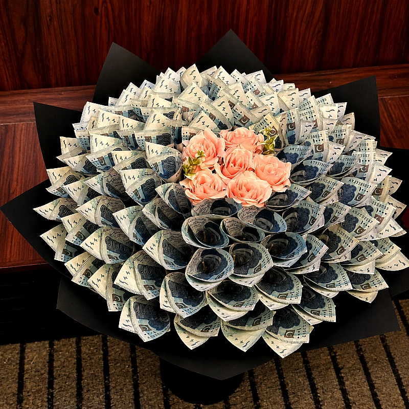 Luxury Cash Money &amp;amp;amp; Flower Gift Bouquet