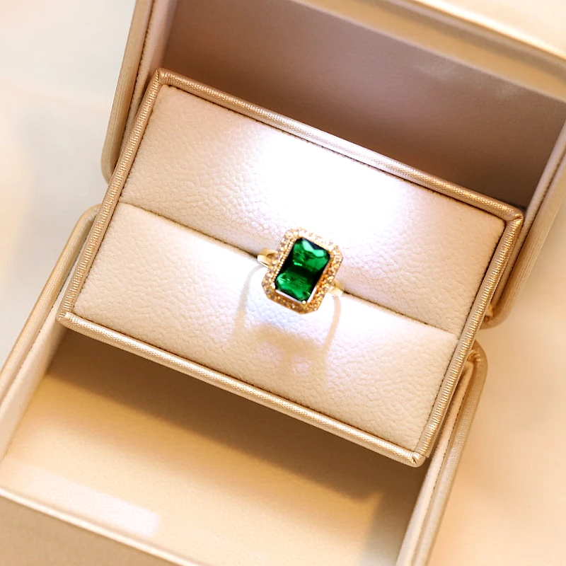 Luxury Green Gem Gold Premium Jewelry Set 