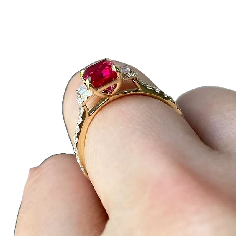 Luxury Hot Pink Diamond Gold - Ring
