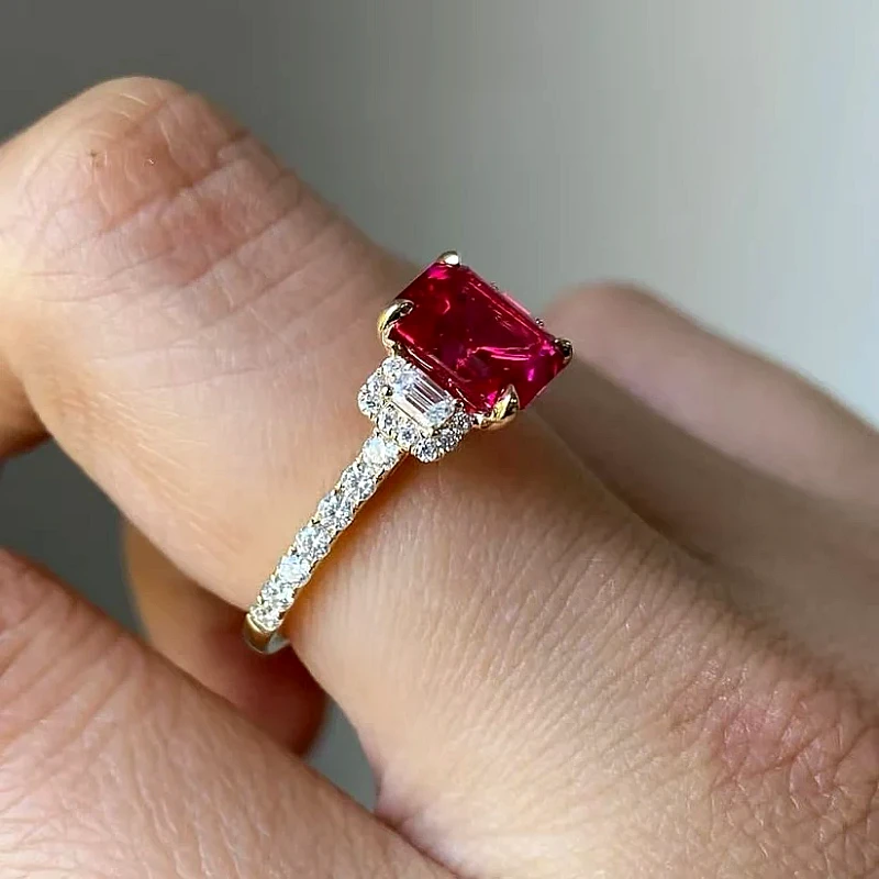 Luxury Hot Pink Diamond Gold - Ring