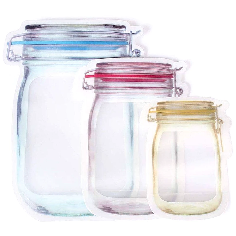 Mason Jar Zip Bag Reusable 