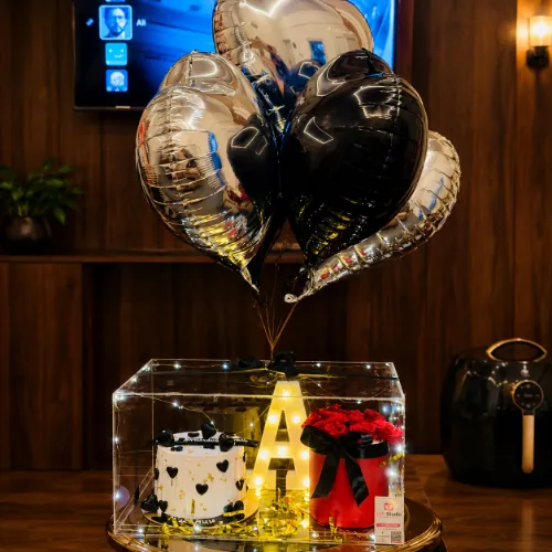 Men’s Birthday Cake &amp; Balloon Gift Hamper