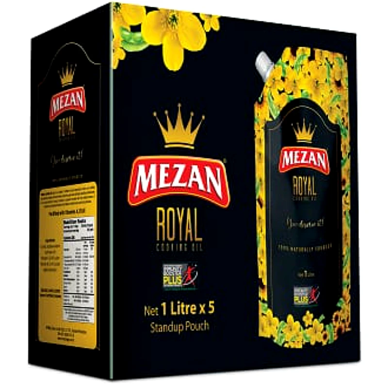 Mezan Royal Cooking Oil 1 Litre × 5