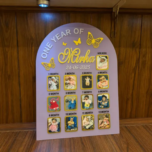 Personalized Baby First Year Journey Photo Frame - Product Image