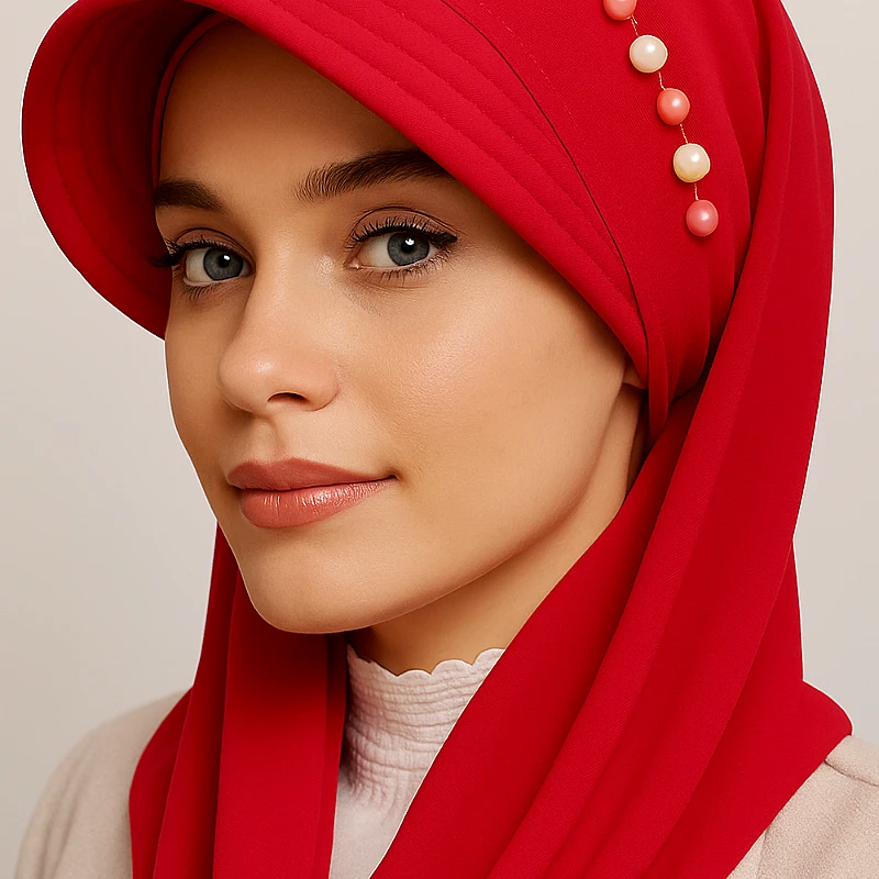 Scarf with Attached Cap