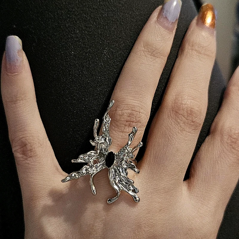 Silver Butterfly Statement Ring