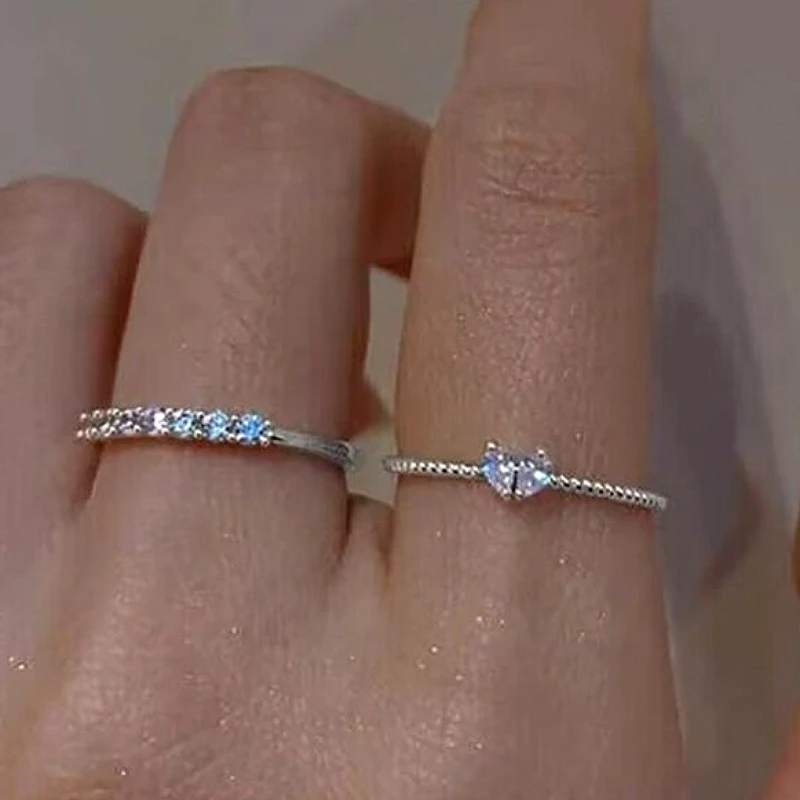 Silver Heart Stacking Ring   