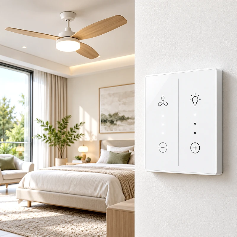 Smart Fan and Light Controller – Dual Function Wal
