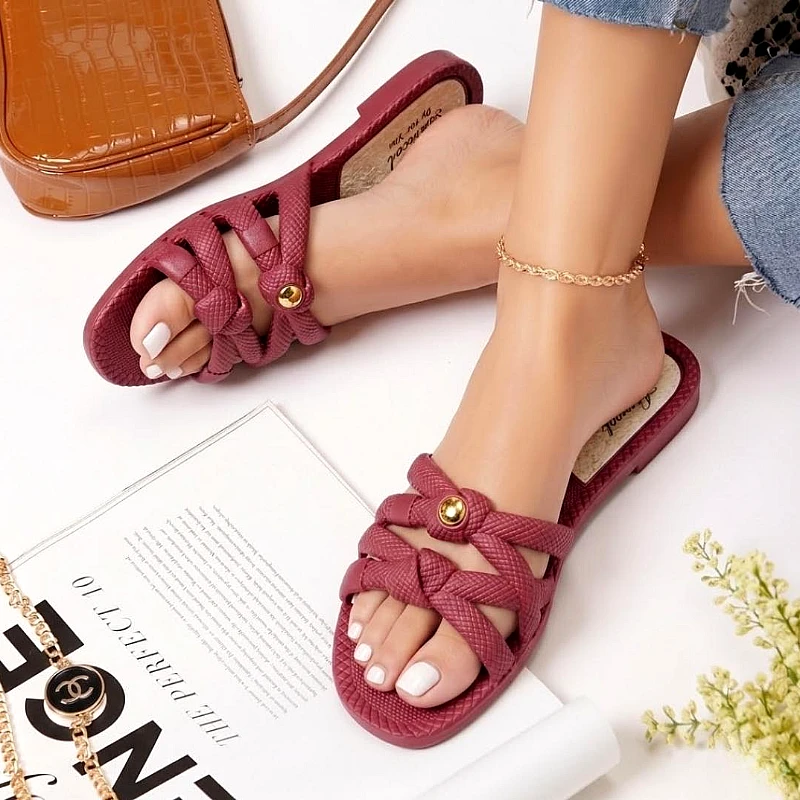 Soft cross style slippers