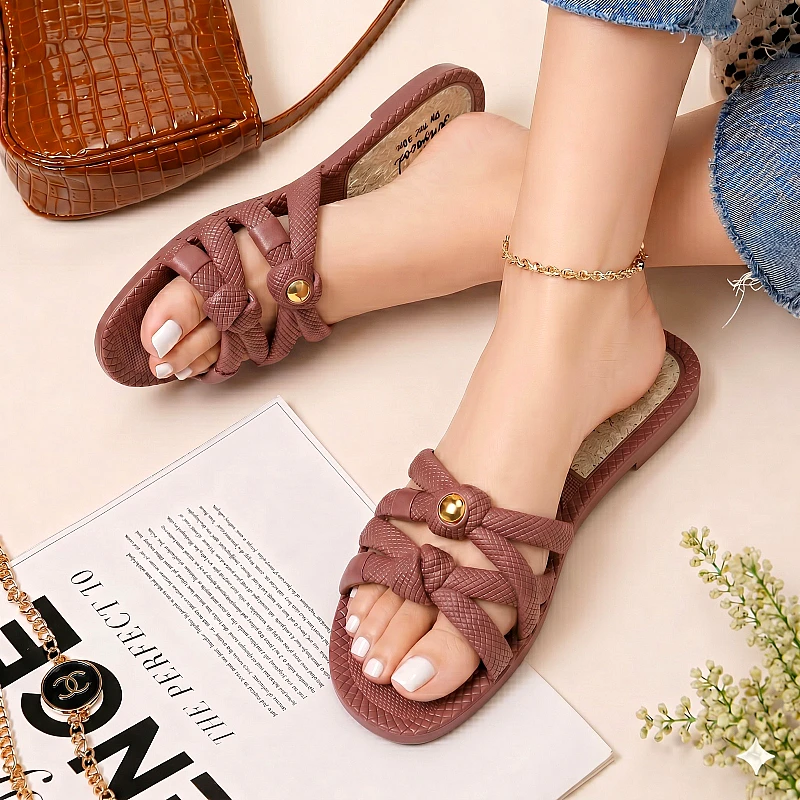 Soft cross style slippers