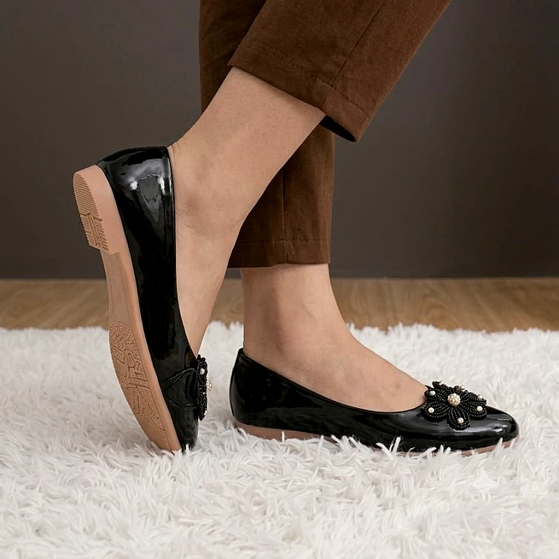 Soft Rubber comfortable Floral Flats 
