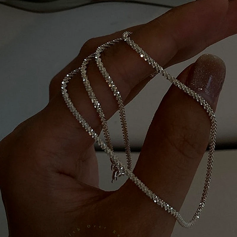 Sparkling Crystal Tennis Necklace
