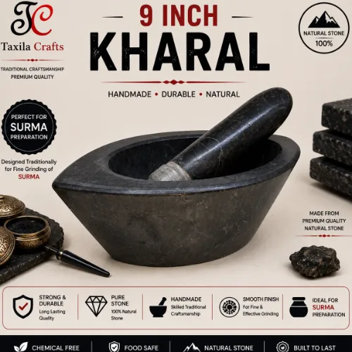 Taxila Hills Black Stone 9″ Crystal Chattu Watta M