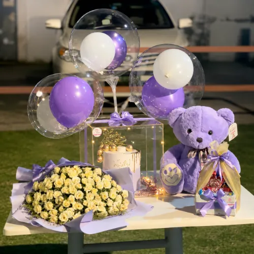 Teddy Bear Balloon &amp;amp;amp; Acrylic Gift Hamper