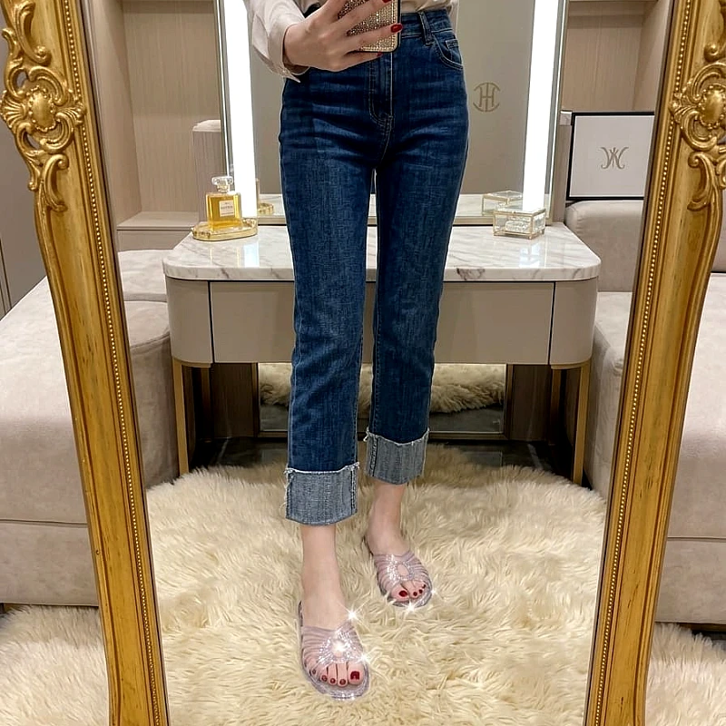 Transparent Crystal Jelly Pearl Comfy Slippers