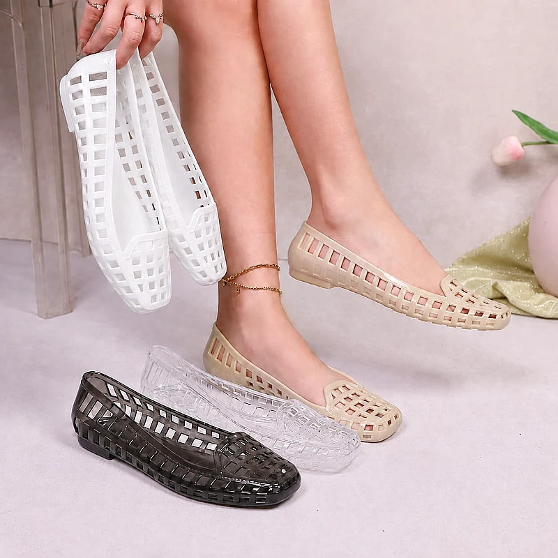 Transparent Imported Korean Crystal Jelly Flats