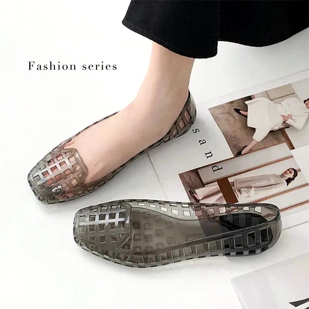 Transparent Imported Korean Crystal Jelly Flats