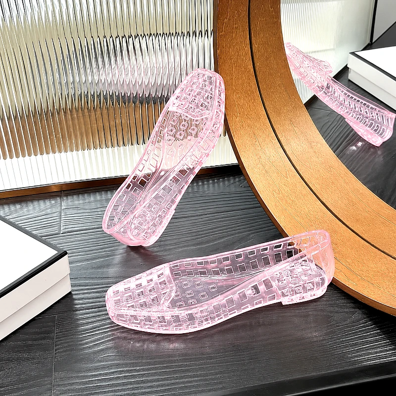 Transparent Imported Korean Crystal Jelly Flats