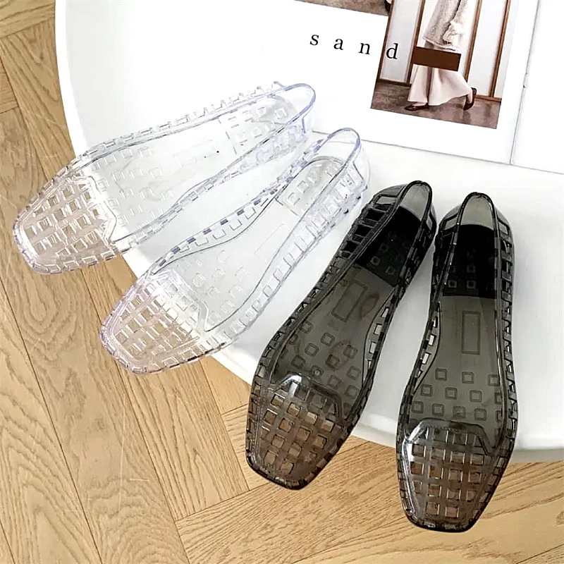 Transparent Imported Korean Crystal Jelly Flats