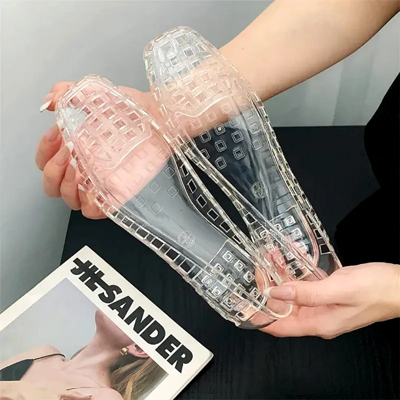 Transparent Imported Korean Crystal Jelly Flats
