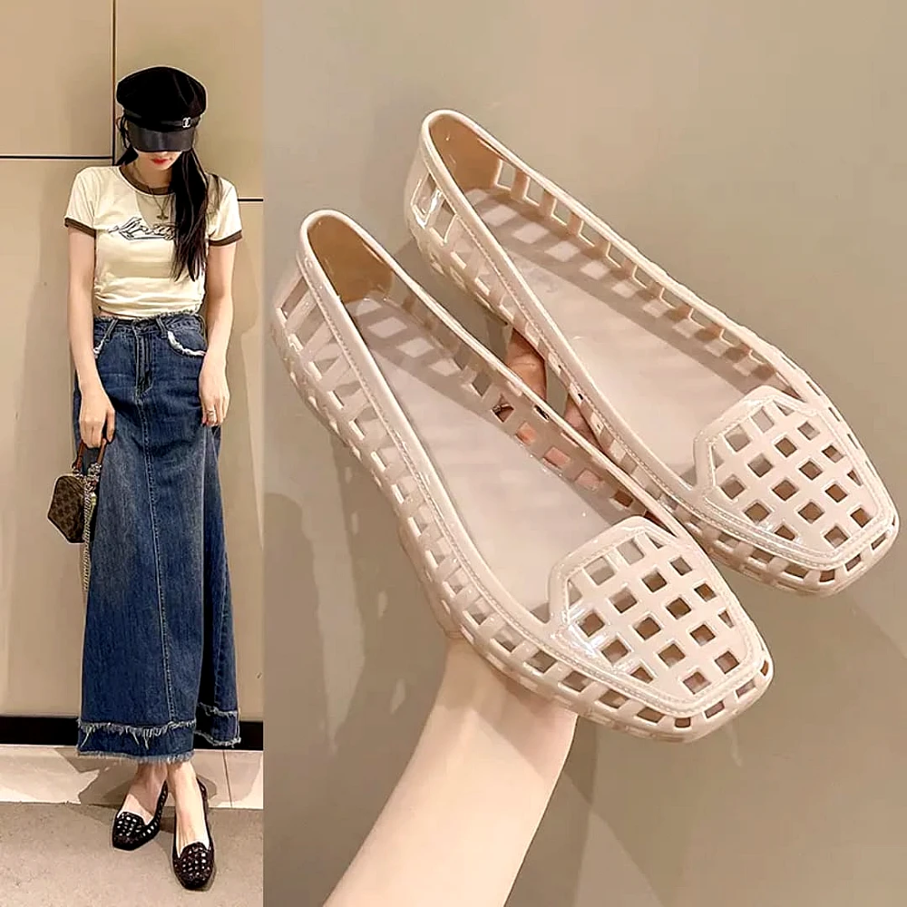 Transparent Imported Korean Crystal Jelly Flats