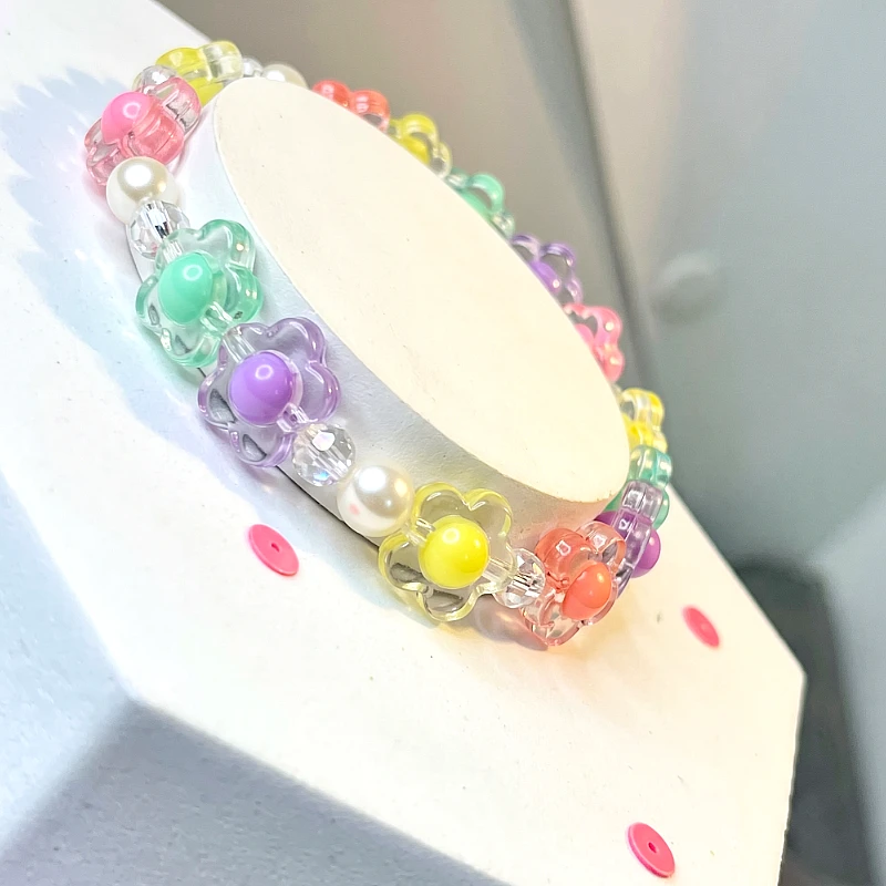 two tone flower Beads Bracelet (1 to 5 Years) 