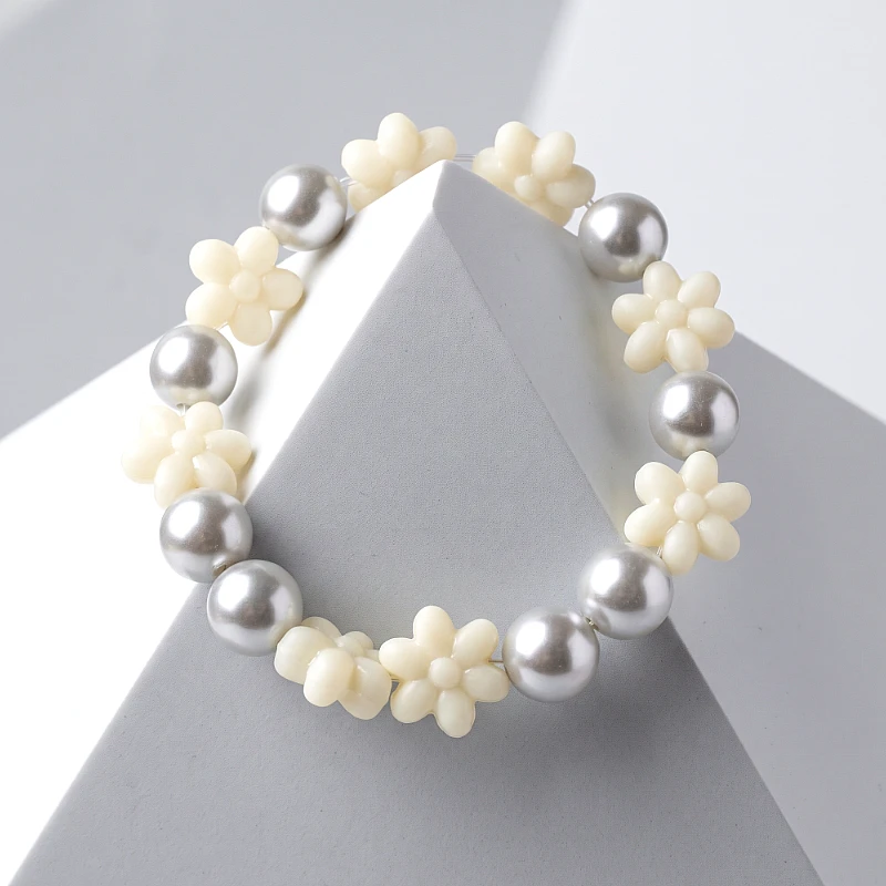 Baby Flower and Bead Bracelet (1 to 3 Yrs)