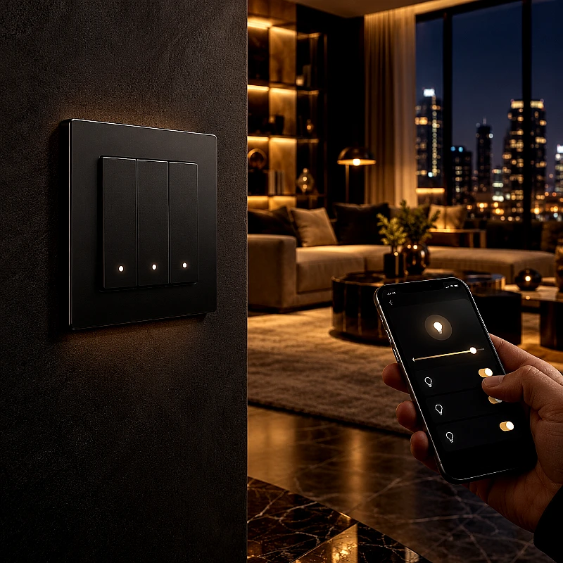 Wi‑Fi Smart Light Switch – App-Controlled 3 Gang S